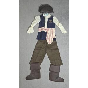 Disney Parks Pirates of The Carribean Child  Costume sz M Vest Pants Hat Boots